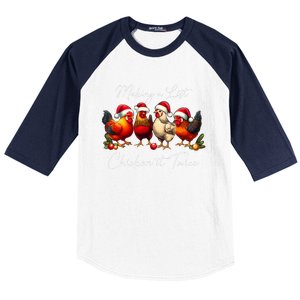 Christmas Chicken Lover Xmas Making A List Chicken It Twice Baseball Sleeve Shirt