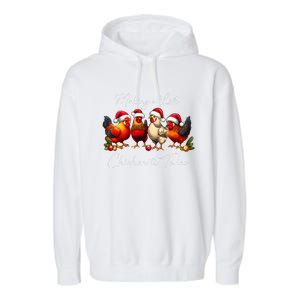 Christmas Chicken Lover Xmas Making A List Chicken It Twice Garment-Dyed Fleece Hoodie