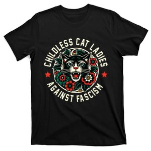 Childless Cat Ladies Against Fascism T-Shirt