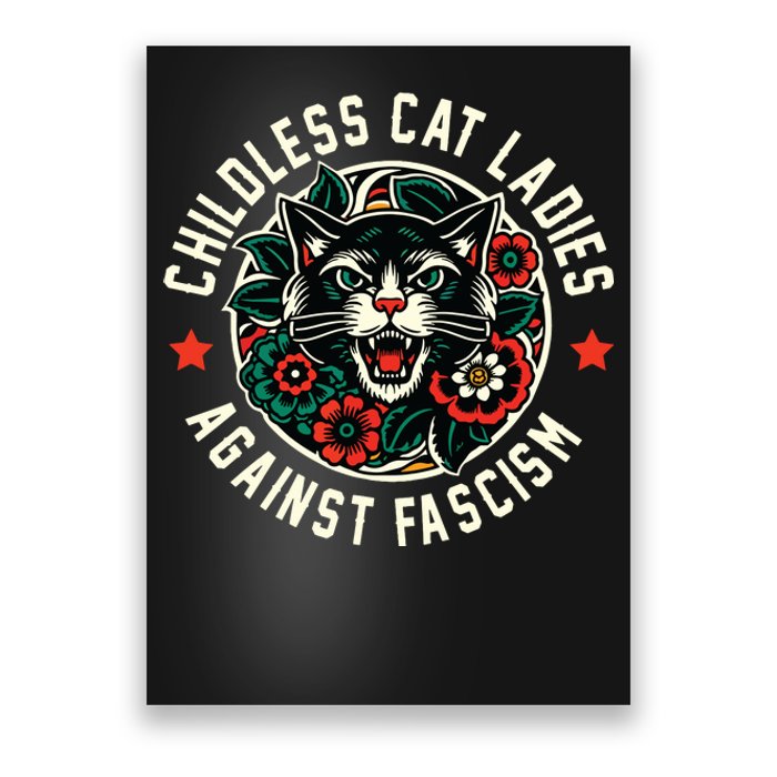 Childless Cat Ladies Against Fascism Poster