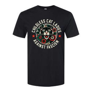 Childless Cat Ladies Against Fascism Softstyle CVC T-Shirt