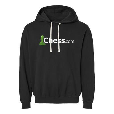 Chess.com Classic Logo Online Chess Site Fan Garment-Dyed Fleece Hoodie