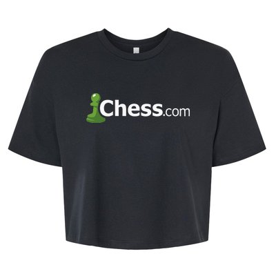 Chess.com Classic Logo Online Chess Site Fan Bella+Canvas Jersey Crop Tee