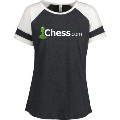 Chess.com Classic Logo Online Chess Site Fan Enza Ladies Jersey Colorblock Tee