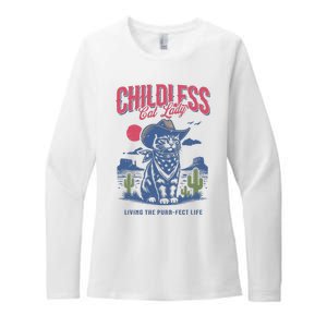 Childless Cat Lady For Kamala Harris Cat Lover Cowboy Kamala Womens CVC Long Sleeve Shirt