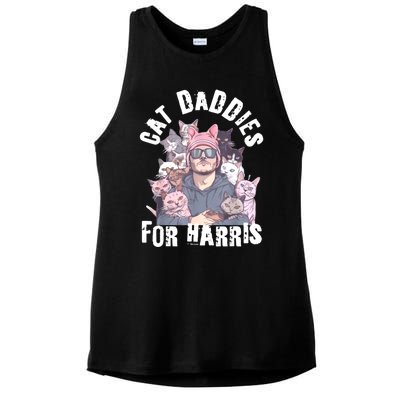 Childless Cat Lady Kamala Cat Dad Ladies PosiCharge Tri-Blend Wicking Tank