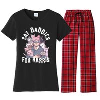 Childless Cat Lady Kamala Cat Dad Women's Flannel Pajama Set