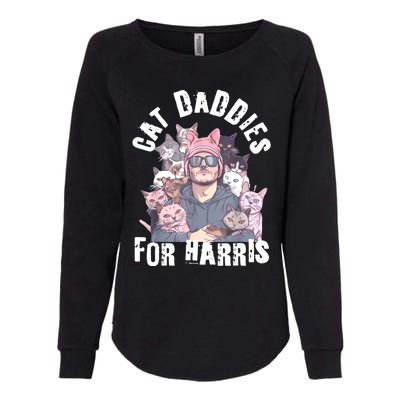 Childless Cat Lady Kamala Cat Dad Womens California Wash Sweatshirt