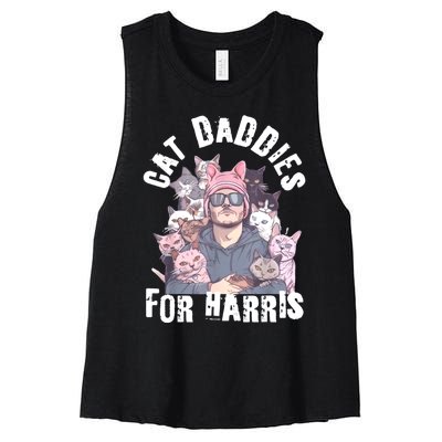 Childless Cat Lady Kamala Cat Dad Women's Racerback Cropped Tank