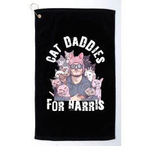 Childless Cat Lady Kamala Cat Dad Platinum Collection Golf Towel