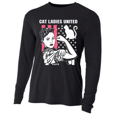 Childless Cat Lady For Cat Mom Women Cat Ladies Kamala Harris 2024 Cooling Performance Long Sleeve Crew