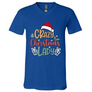 Crazy Christmas Lady Have Yourself A Merry Christmas Cool Gift V-Neck T-Shirt