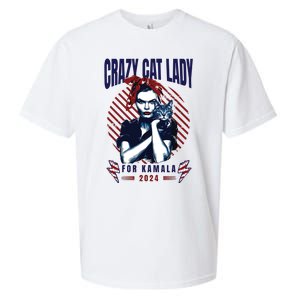 Crazy Cat Lady For Kamala 2024 Sueded Cloud Jersey T-Shirt