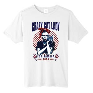 Crazy Cat Lady For Kamala 2024 Tall Fusion ChromaSoft Performance T-Shirt