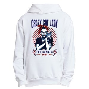 Crazy Cat Lady For Kamala 2024 Urban Pullover Hoodie