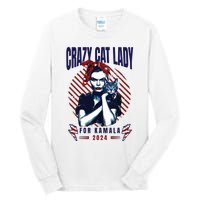 Crazy Cat Lady For Kamala 2024 Tall Long Sleeve T-Shirt