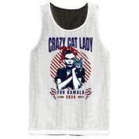 Crazy Cat Lady For Kamala 2024 Mesh Reversible Basketball Jersey Tank