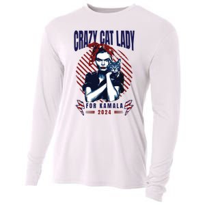 Crazy Cat Lady For Kamala 2024 Cooling Performance Long Sleeve Crew