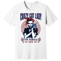 Crazy Cat Lady For Kamala 2024 Premium T-Shirt