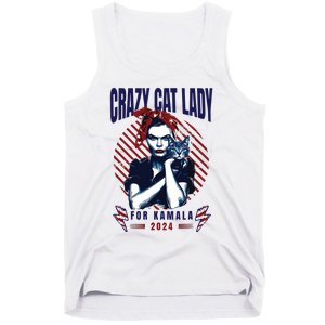 Crazy Cat Lady For Kamala 2024 Tank Top