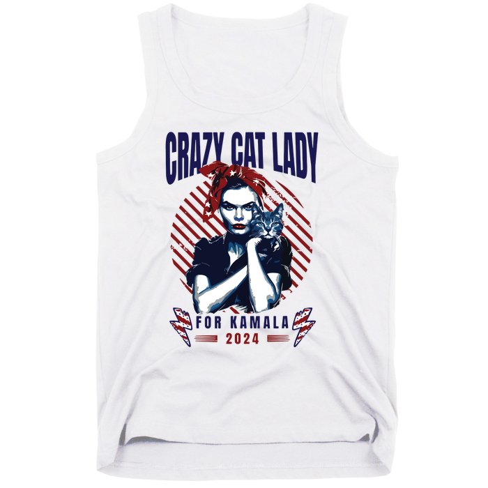 Crazy Cat Lady For Kamala 2024 Tank Top