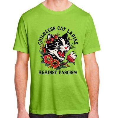 Childless Cat Ladies Against Fascism Feminist Adult ChromaSoft Performance T-Shirt