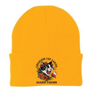 Childless Cat Ladies Against Fascism Feminist Knit Cap Winter Beanie