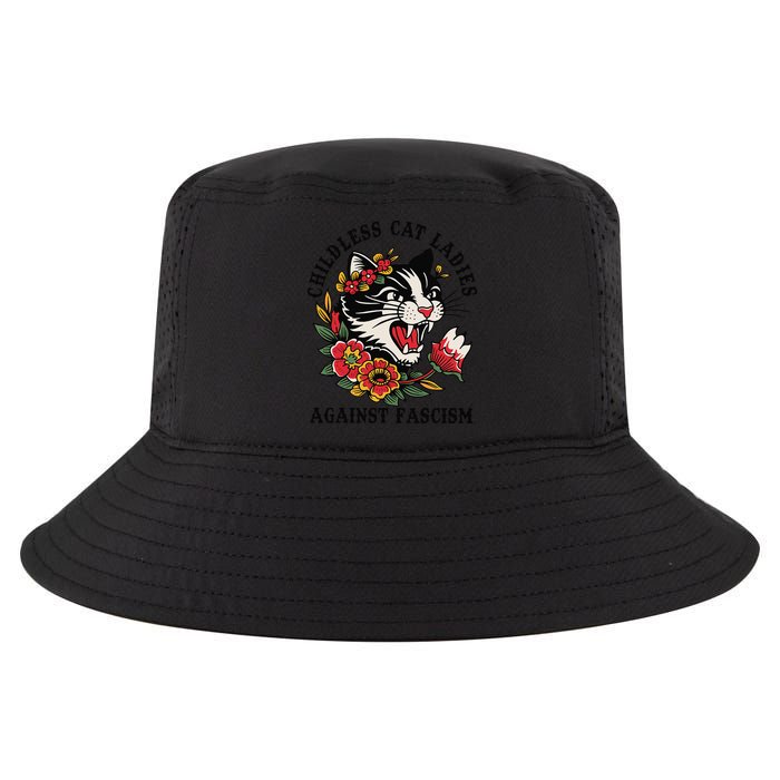Childless Cat Ladies Against Fascism Feminist Cool Comfort Performance Bucket Hat