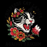 Childless Cat Ladies Against Fascism Feminist Impact Tech Backpack