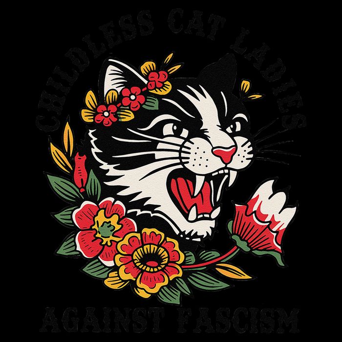 Childless Cat Ladies Against Fascism Feminist Impact Tech Backpack