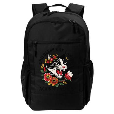 Childless Cat Ladies Against Fascism Feminist Backpack