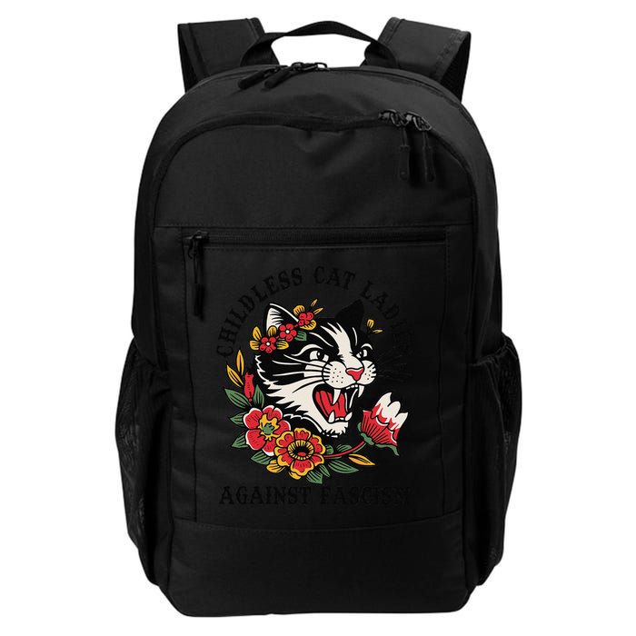 Childless Cat Ladies Against Fascism Feminist Backpack