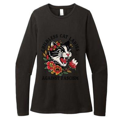 Childless Cat Ladies Against Fascism Feminist Womens CVC Long Sleeve Shirt