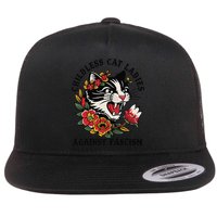 Childless Cat Ladies Against Fascism Feminist Flat Bill Trucker Hat