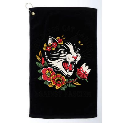 Childless Cat Ladies Against Fascism Feminist Golf Towel
