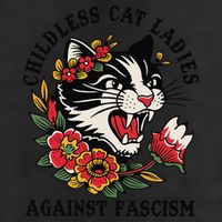 Childless Cat Ladies Against Fascism Feminist Golf Towel