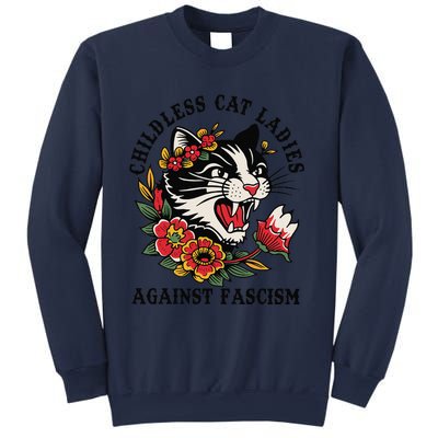 Childless Cat Ladies Against Fascism Feminist Sweatshirt