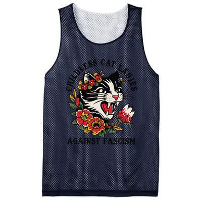 Childless Cat Ladies Against Fascism Feminist Mesh Reversible Basketball Jersey Tank