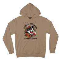 Childless Cat Ladies Against Fascism Feminist Hoodie