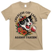 Childless Cat Ladies Against Fascism Feminist T-Shirt