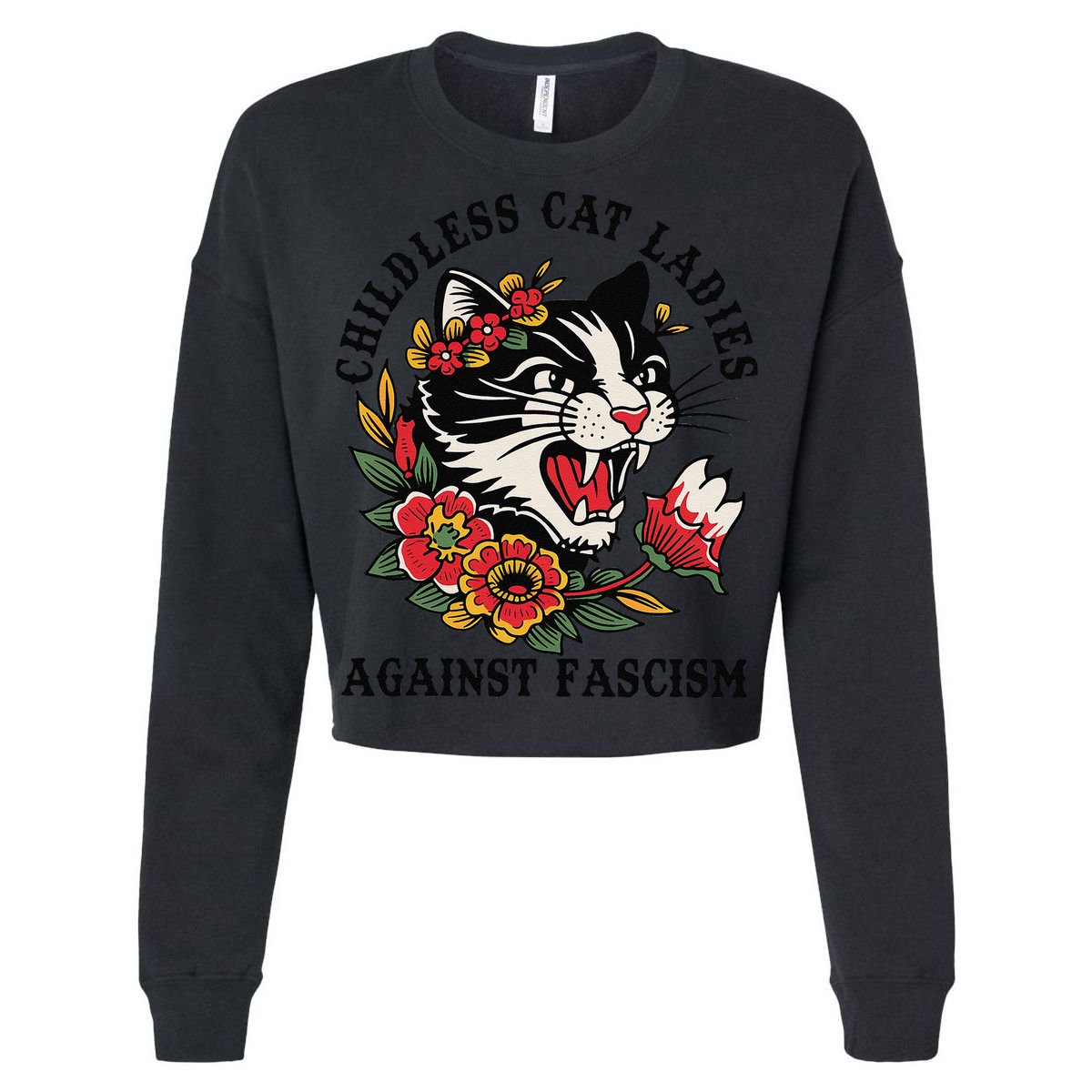 Childless Cat Ladies Against Fascism Feminist T-Shirt