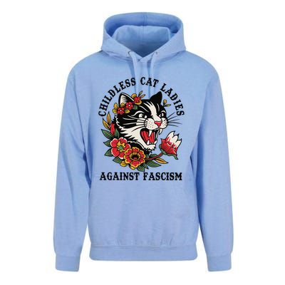 Childless Cat Ladies Against Fascism Feminist Unisex Surf Hoodie