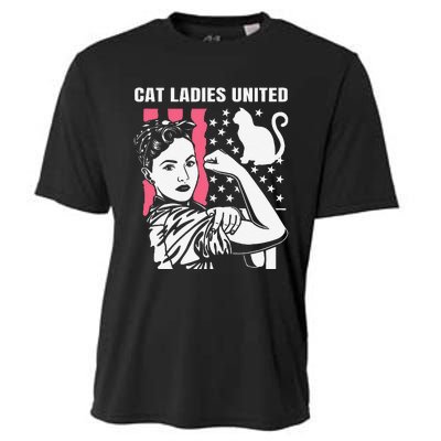 Childless Cat Lady For Cat Mom Women Cat Ladies Gift Cooling Performance Crew T-Shirt