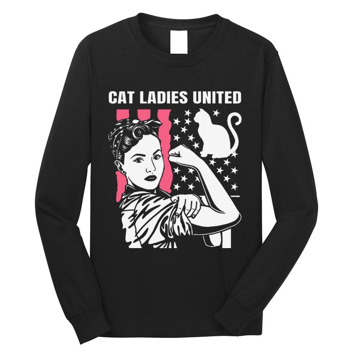 Childless Cat Lady For Cat Mom Women Cat Ladies Gift Long Sleeve Shirt