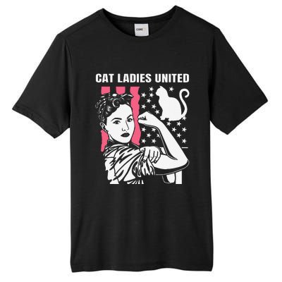 Childless Cat Lady For Cat Mom Women Cat Ladies Gift Tall Fusion ChromaSoft Performance T-Shirt