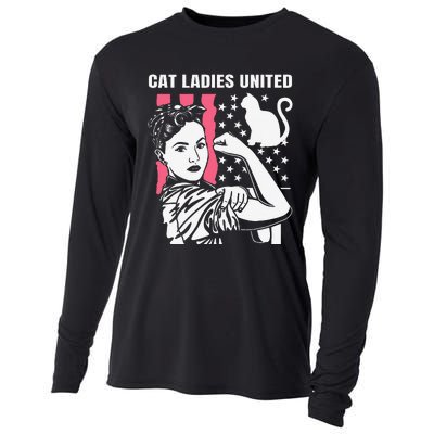 Childless Cat Lady For Cat Mom Women Cat Ladies Gift Cooling Performance Long Sleeve Crew