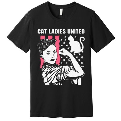 Childless Cat Lady For Cat Mom Women Cat Ladies Gift Premium T-Shirt