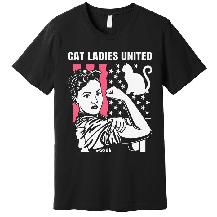 Childless Cat Lady For Cat Mom Women Cat Ladies Gift Premium T-Shirt