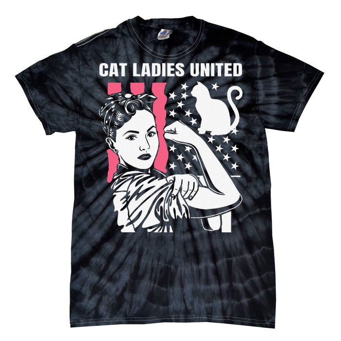 Childless Cat Lady For Cat Mom Women Cat Ladies Gift Tie-Dye T-Shirt