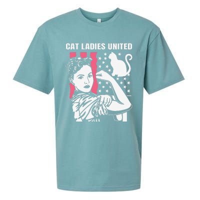 Childless Cat Lady For Cat Mom Women Cat Ladies Gift Sueded Cloud Jersey T-Shirt